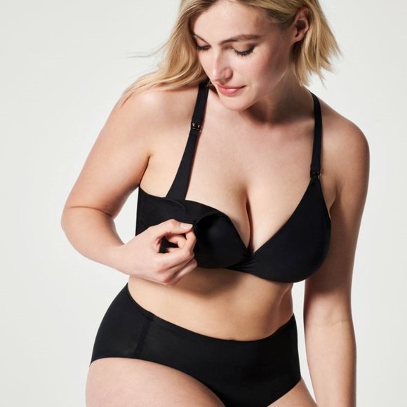 SPANX Bra-llelujah! Mama Nursing Racerback Wrap Bra Very Black Various Sizes NWT - Picture 4 of 10